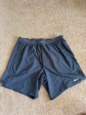 Nike Men’s Charcoal Athletic Shorts with Swoosh